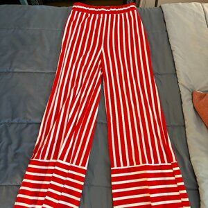 Zara red and white pants size m